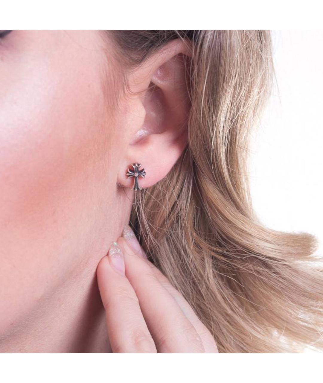 CHROME HEARTS Серебряные серебряные серьги, фото 4