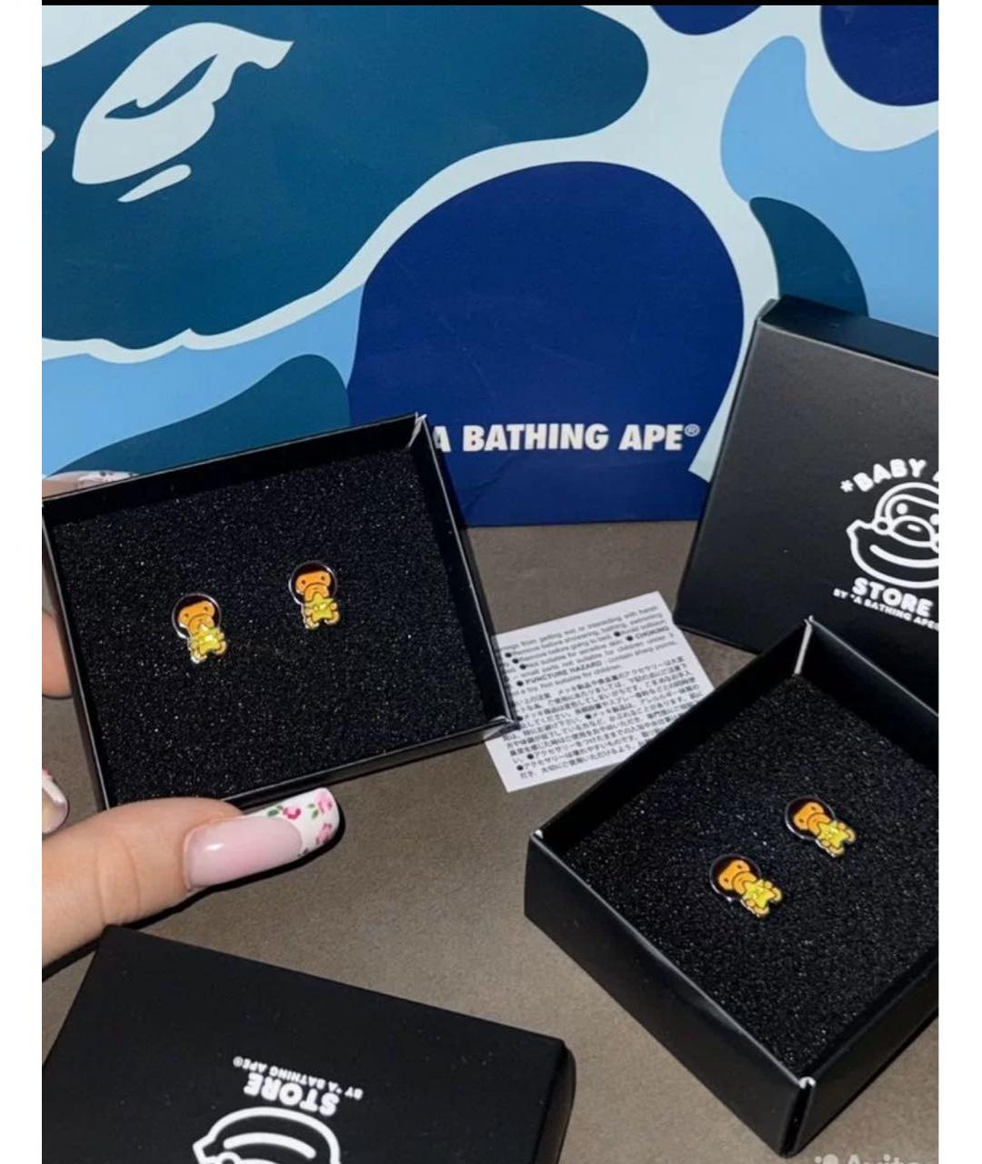 BAPE Желтые серьги, фото 3