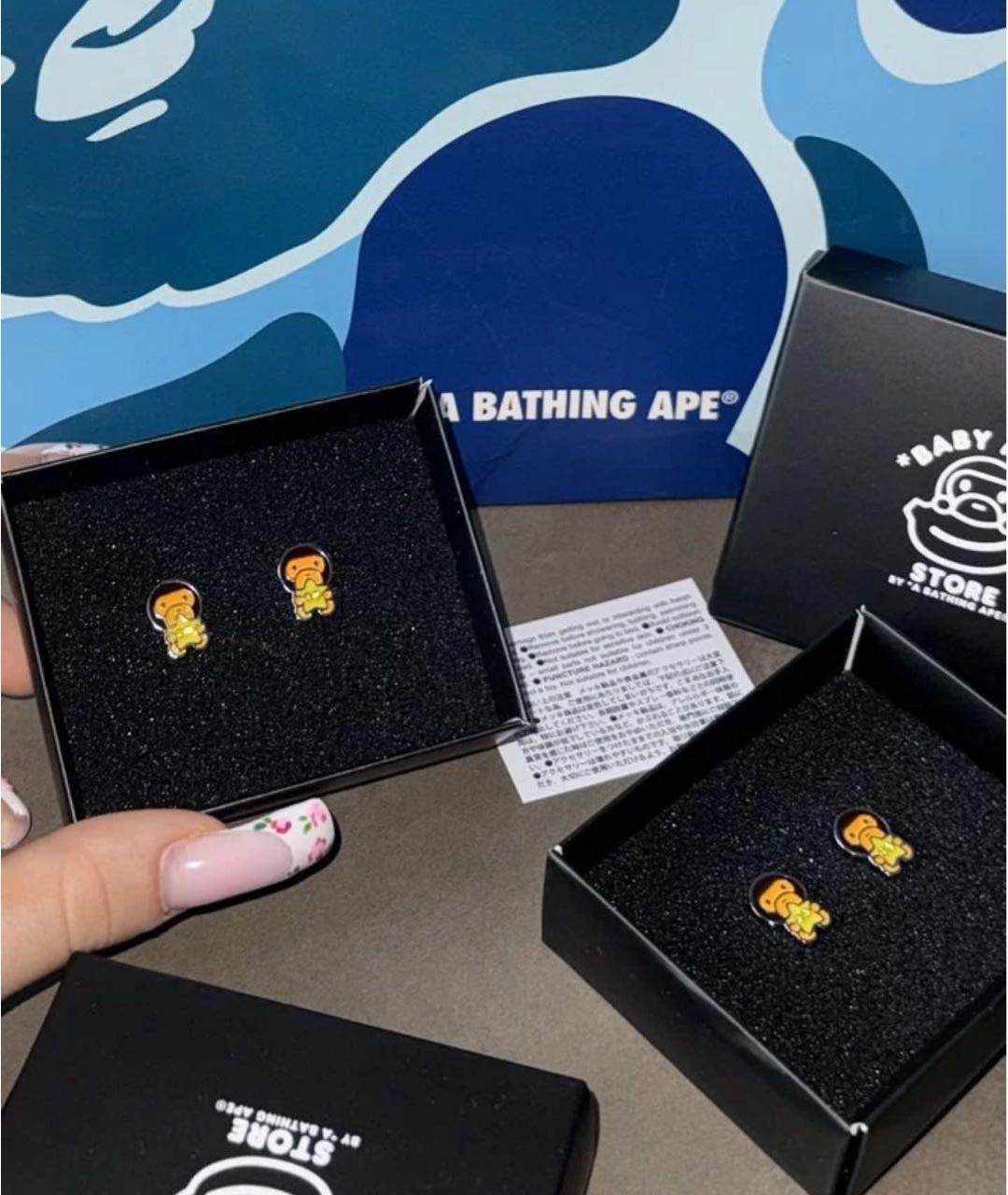 BAPE Желтые серьги, фото 2