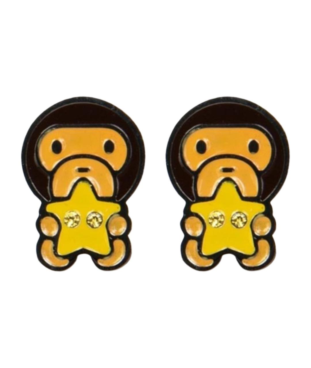 BAPE Желтые серьги, фото 1
