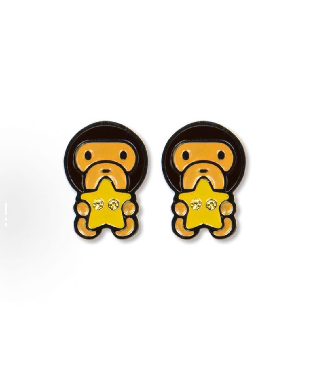 BAPE Желтые серьги, фото 4