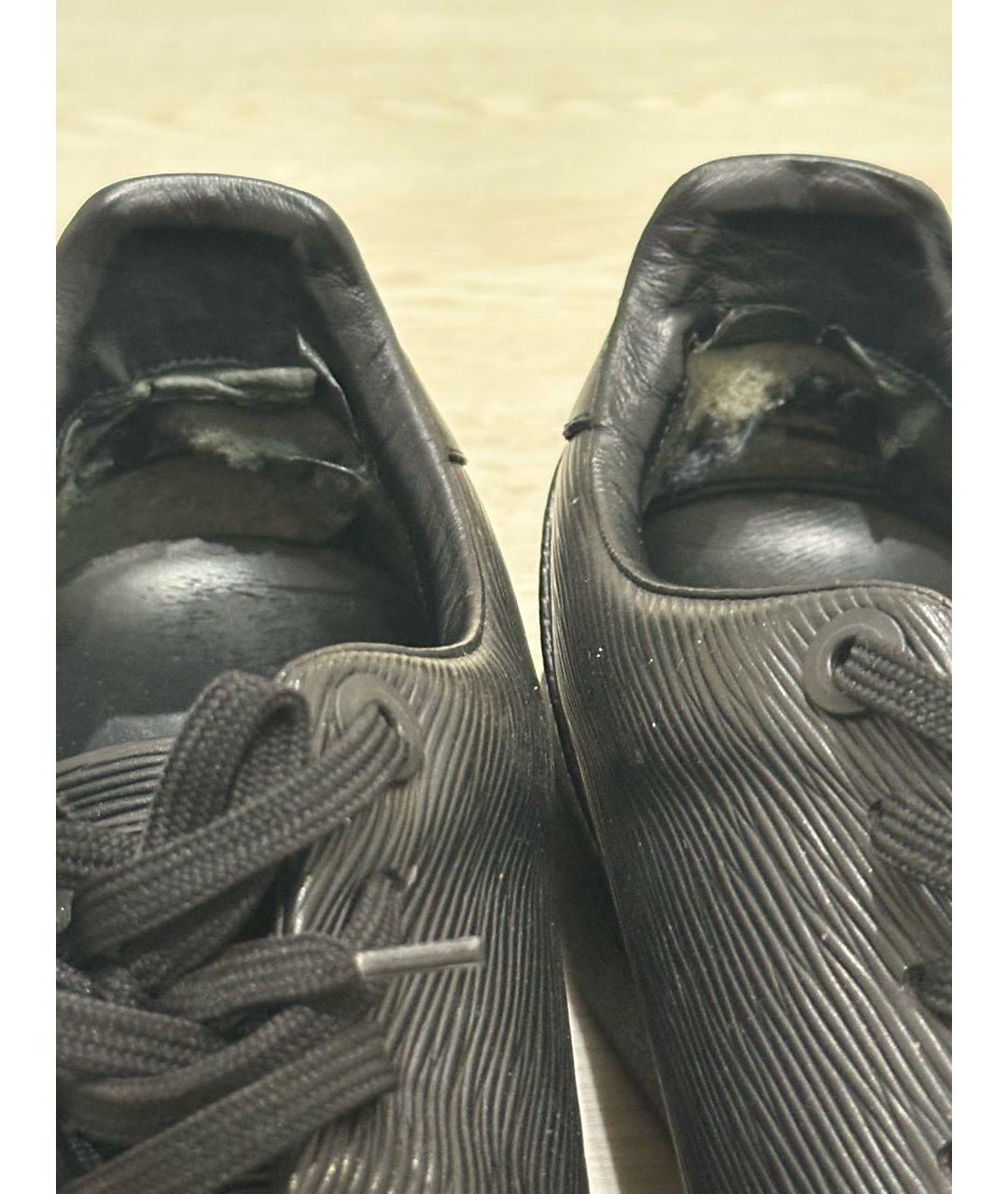 LOUIS VUITTON Черные кожаные низкие кроссовки / кеды, фото 6