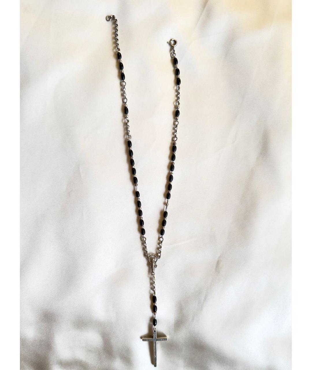 DOLCE&GABBANA Черное серебряное колье, фото 6