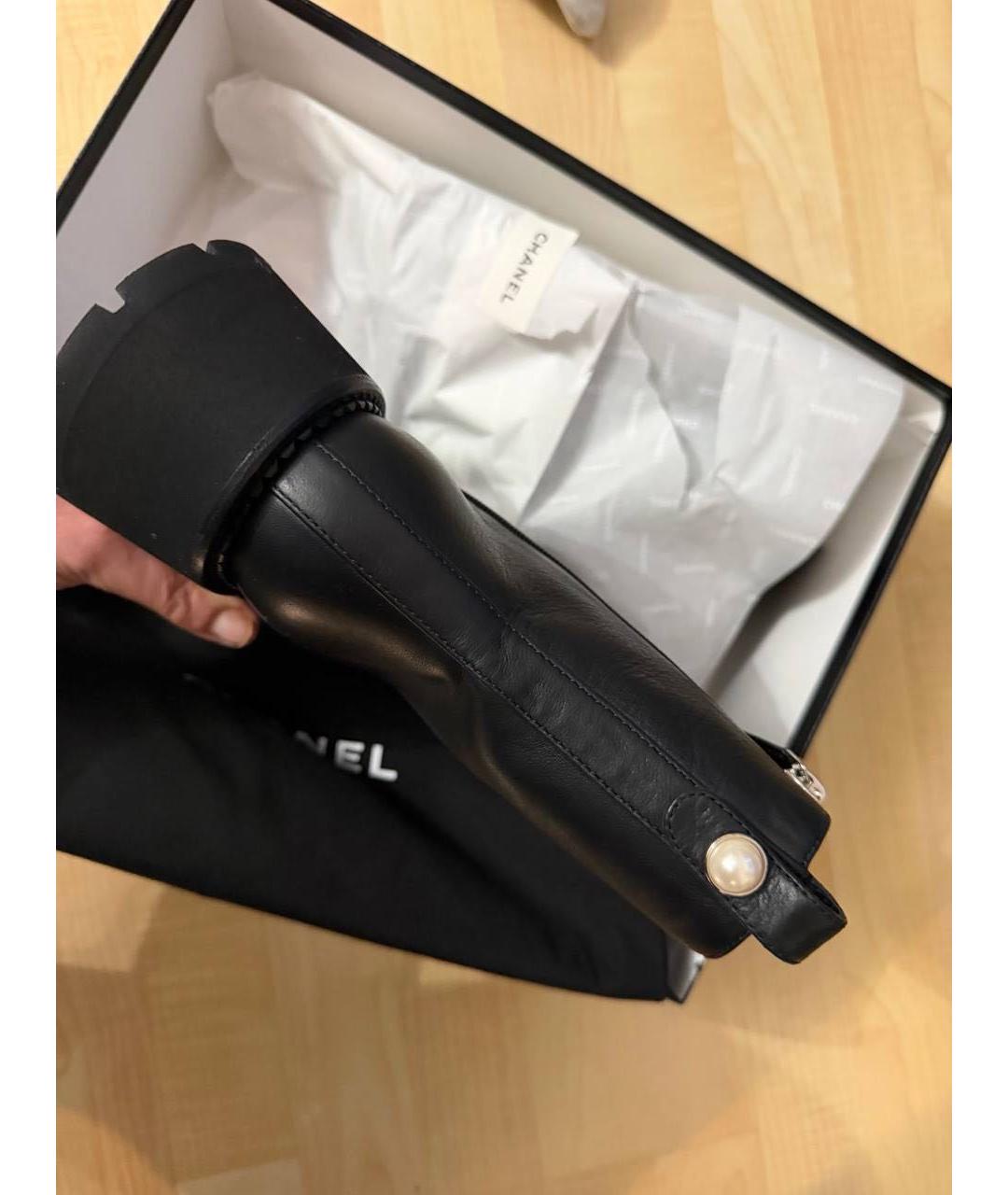 CHANEL Черные кожаные ботинки, фото 8