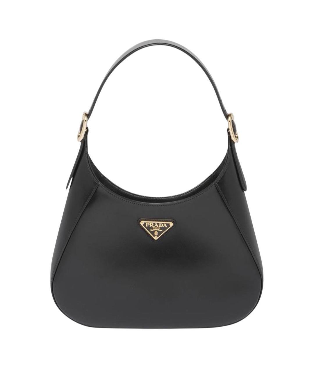 PRADA Черная кожаная сумка с короткими ручками, фото 8