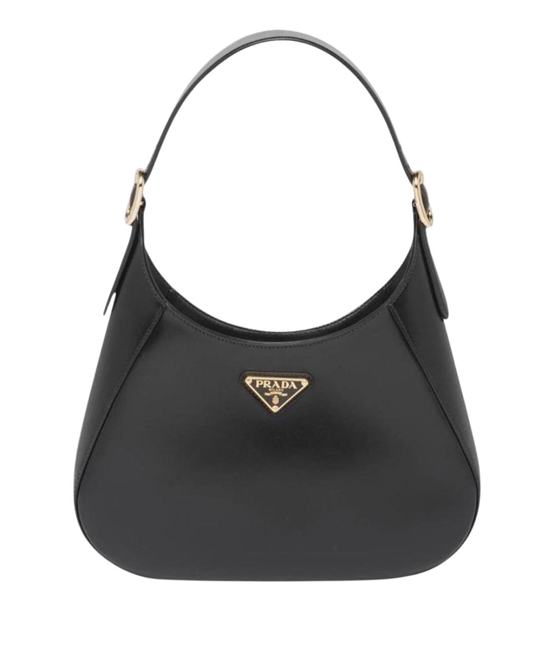 PRADA Черная кожаная сумка с короткими ручками, фото 1