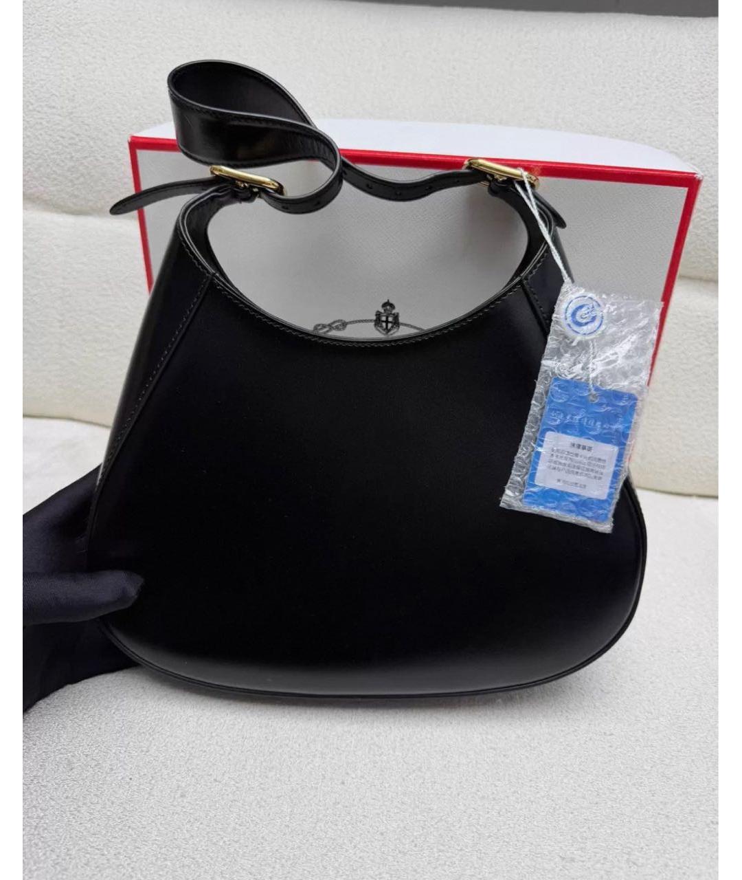 PRADA Черная кожаная сумка с короткими ручками, фото 3