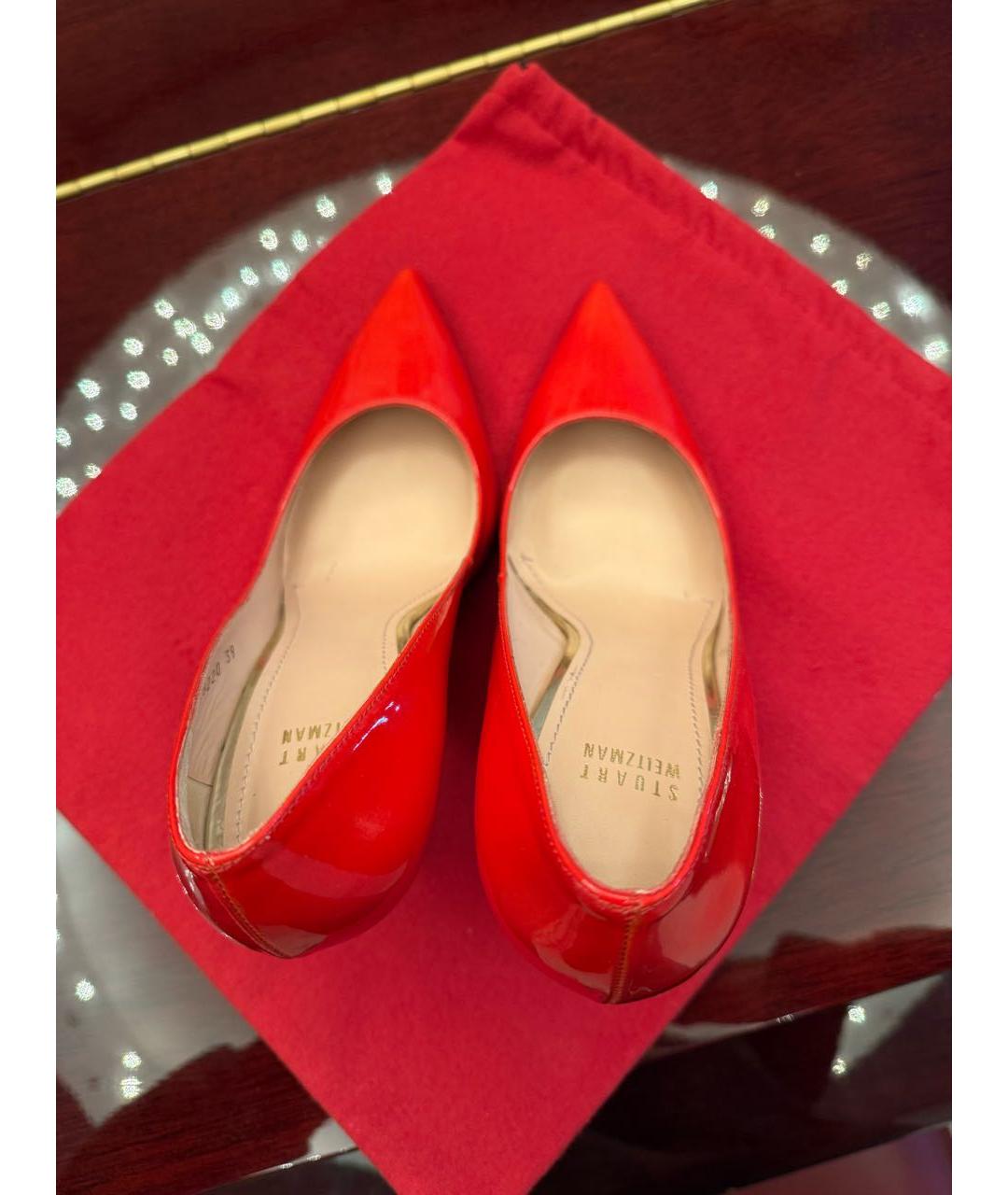 STUART WEITZMAN Красные туфли из лакированной кожи, фото 3