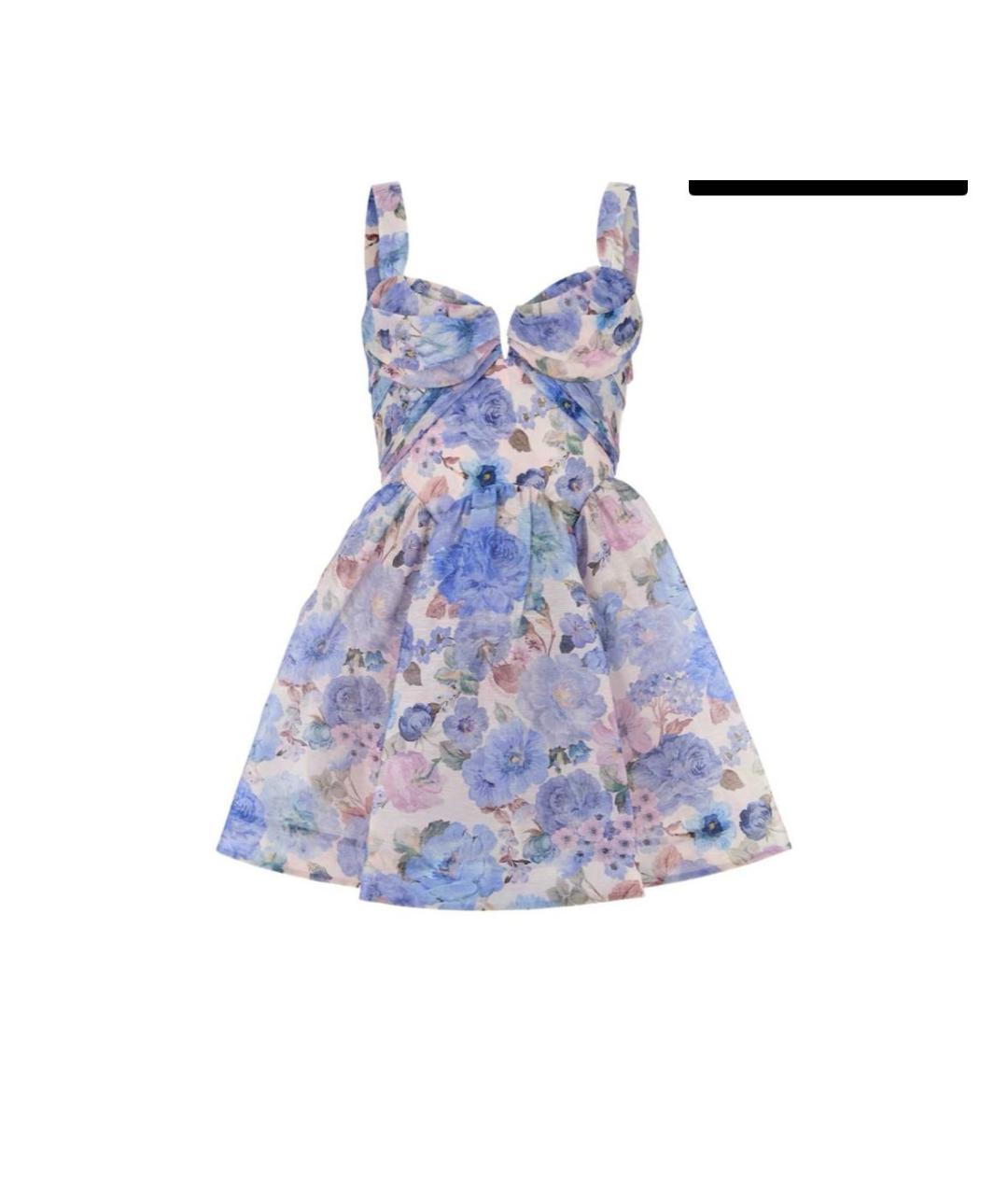 ZIMMERMANN Мульти льняное коктейльное платье, фото 3