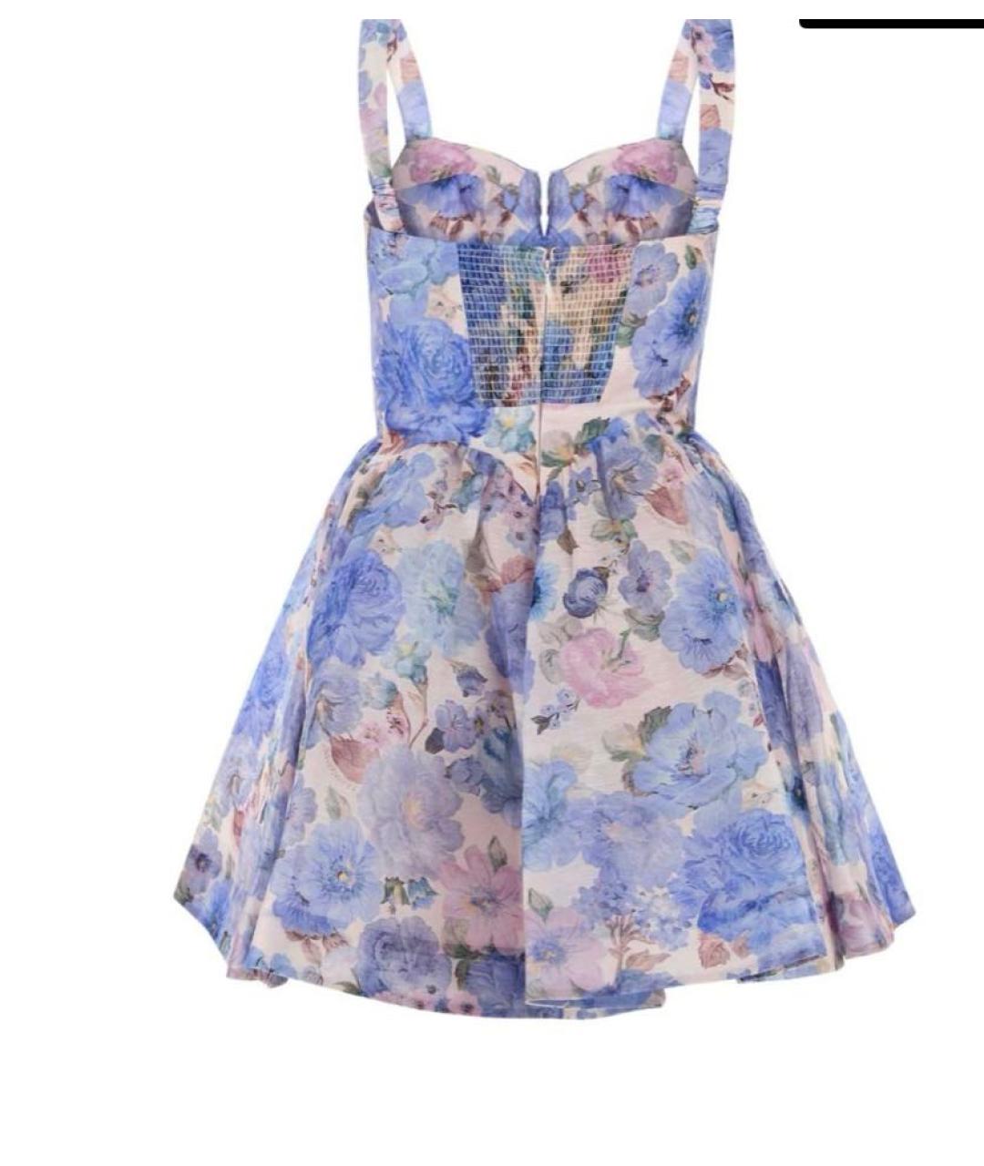 ZIMMERMANN Мульти льняное коктейльное платье, фото 2