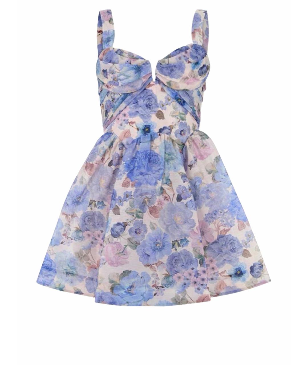 ZIMMERMANN Мульти льняное коктейльное платье, фото 1