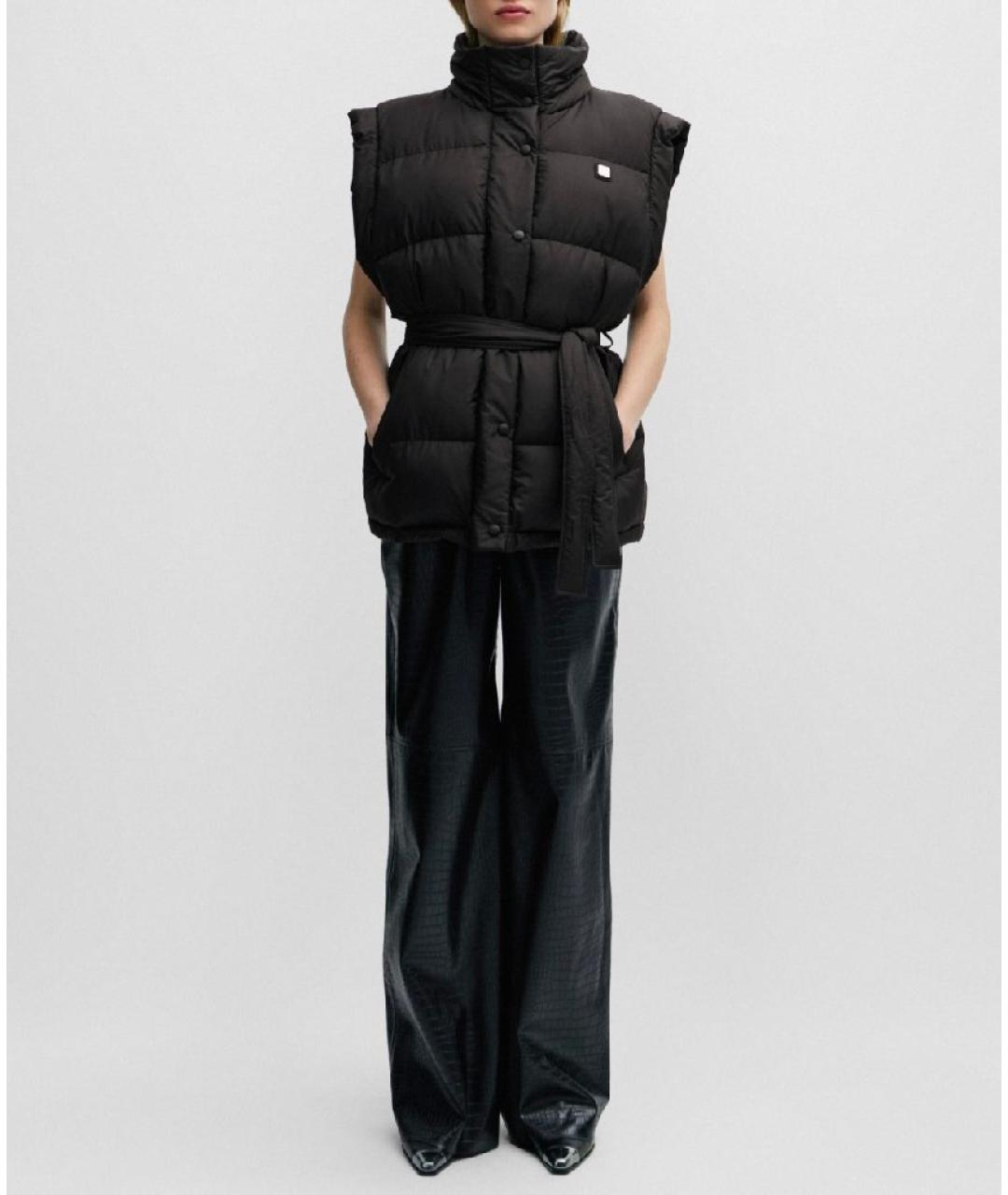 HUGO Черный полиэстеровый жилет, фото 3