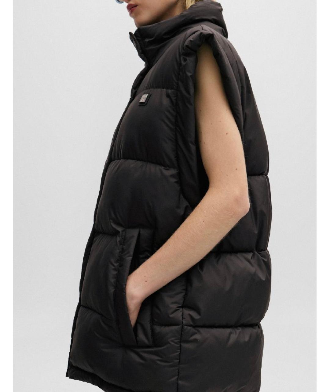 HUGO Черный полиэстеровый жилет, фото 4