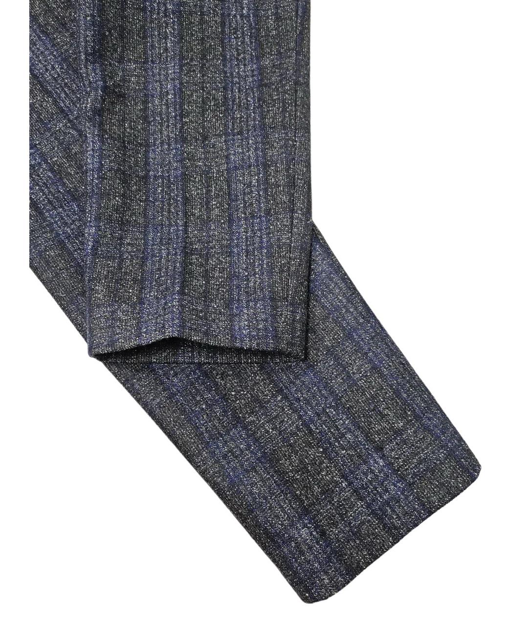 FABIANA FILIPPI Серые шерстяные прямые брюки, фото 3