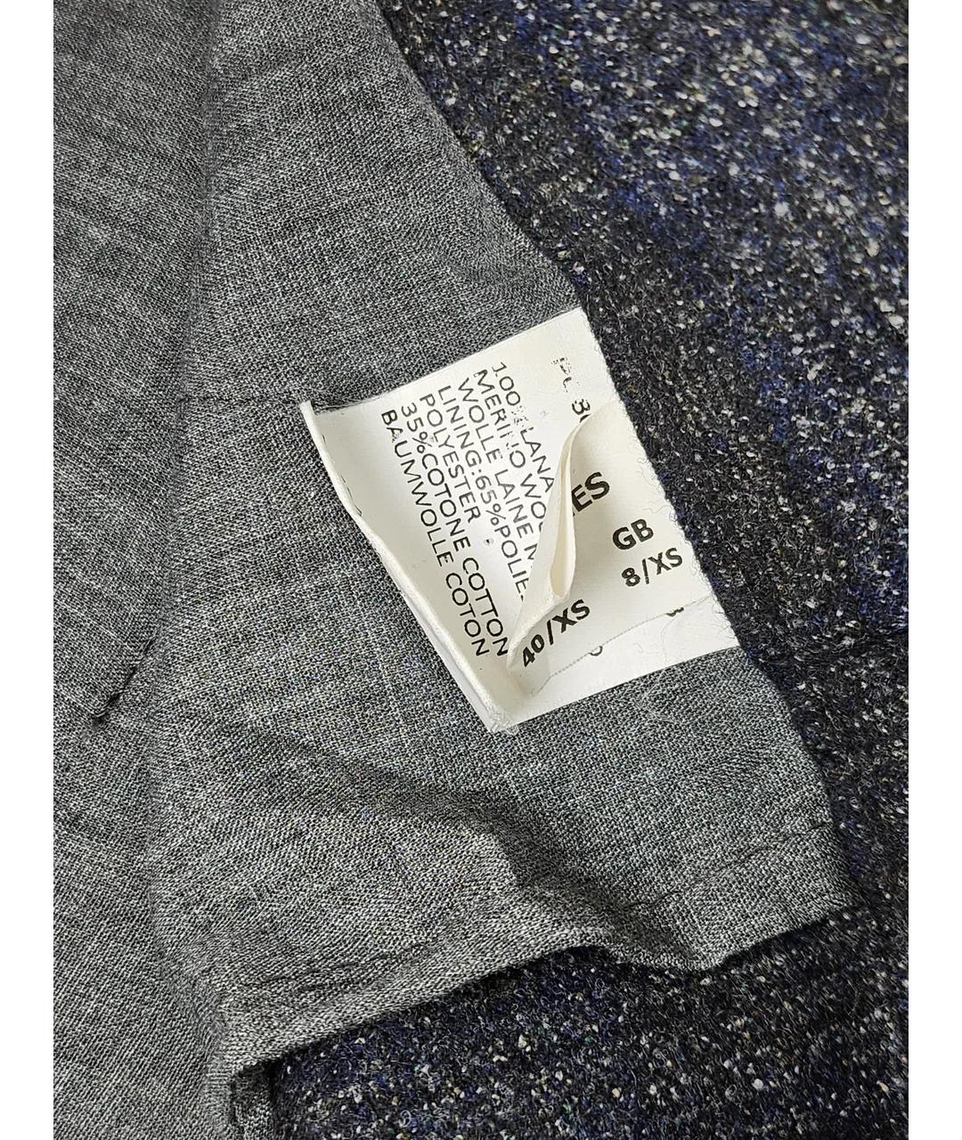 FABIANA FILIPPI Серые шерстяные прямые брюки, фото 5