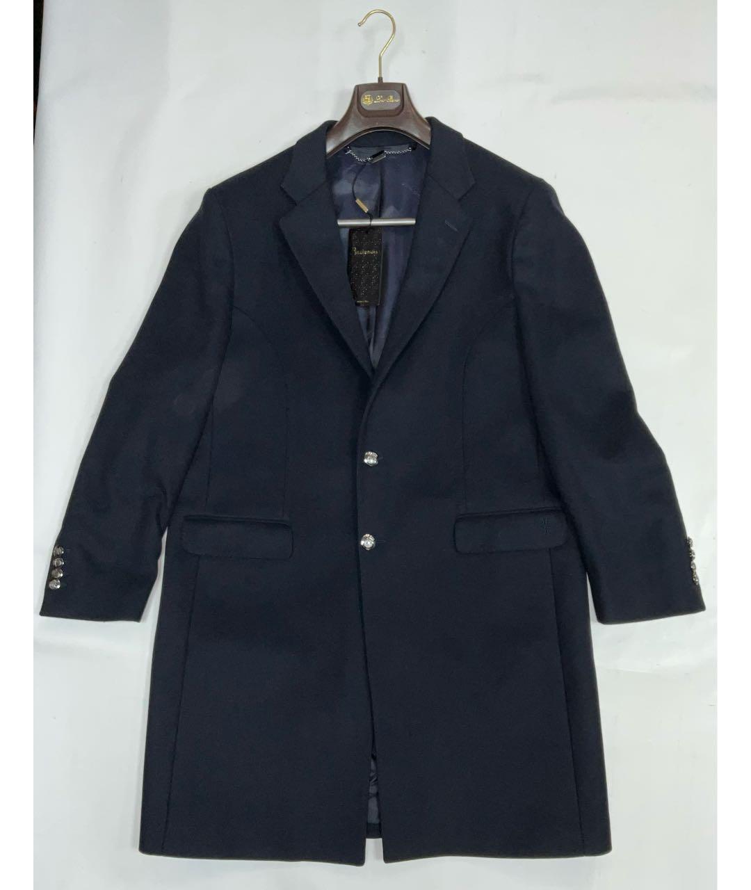 BILLIONAIRE Синее шерстяное пальто, фото 9