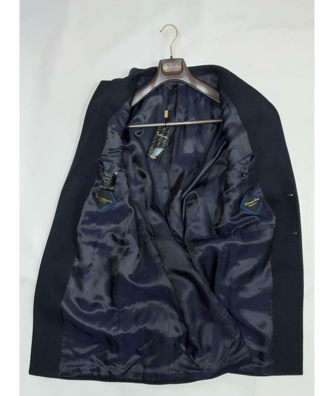 BILLIONAIRE Синее шерстяное пальто, фото 2