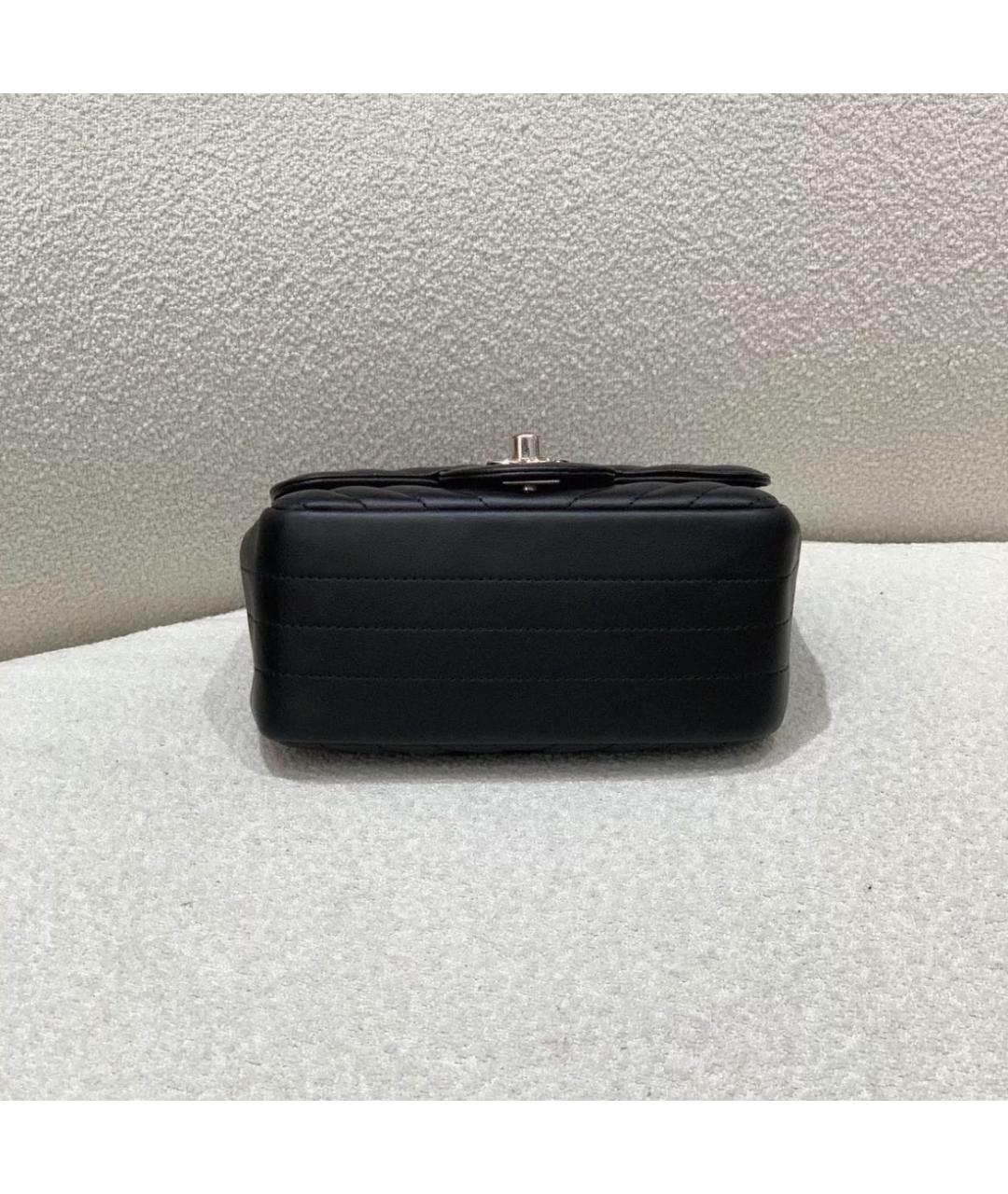 CHANEL Черная кожаная сумка через плечо, фото 8
