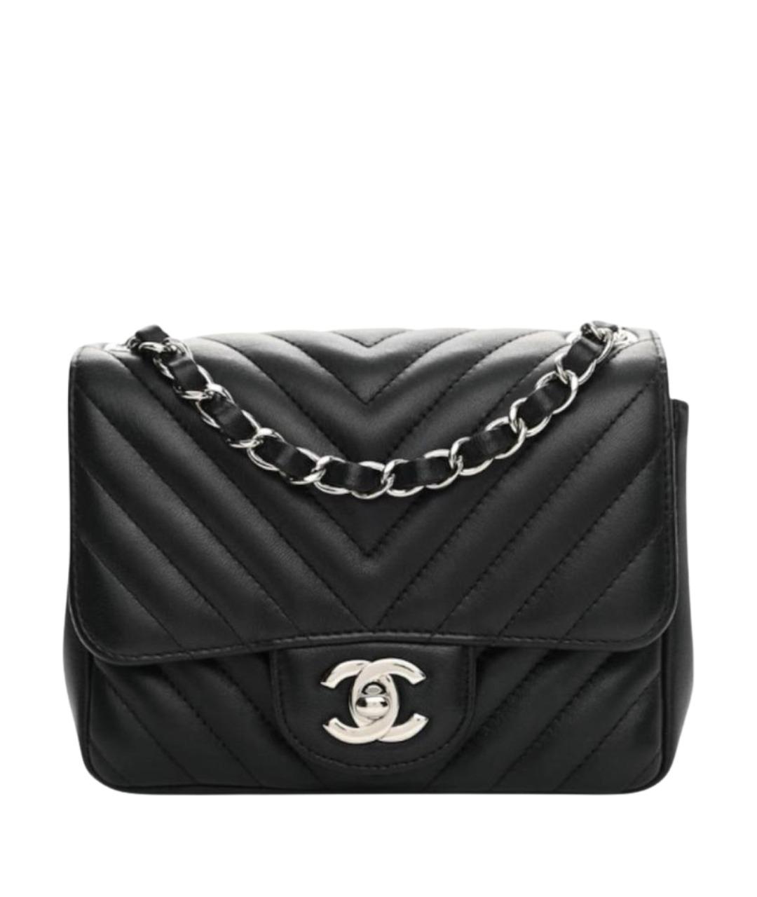 CHANEL Черная кожаная сумка через плечо, фото 1