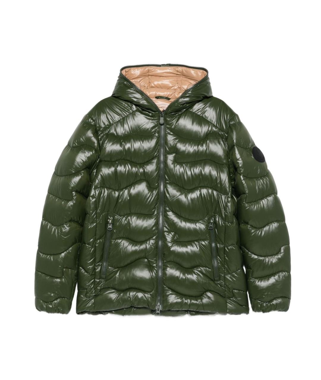 SAVE THE DUCK Зеленый полиамидовый пуховик, фото 1