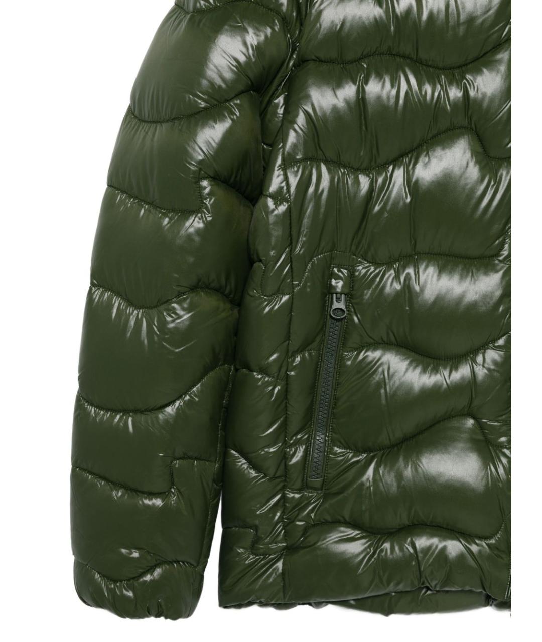 SAVE THE DUCK Зеленый полиамидовый пуховик, фото 3