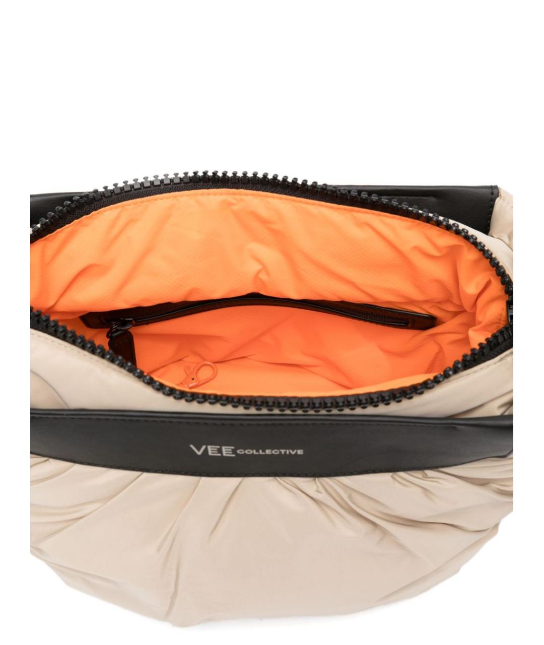 VEECOLLECTIVE Бежевая синтетическая сумка через плечо, фото 3