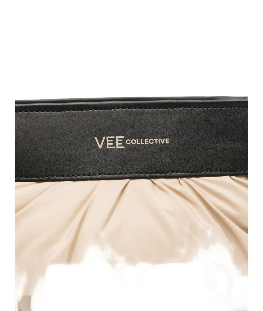 VEECOLLECTIVE Бежевая синтетическая сумка через плечо, фото 4