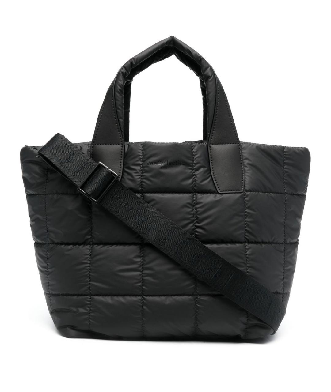 VEECOLLECTIVE Черная тканевая сумка тоут, фото 1