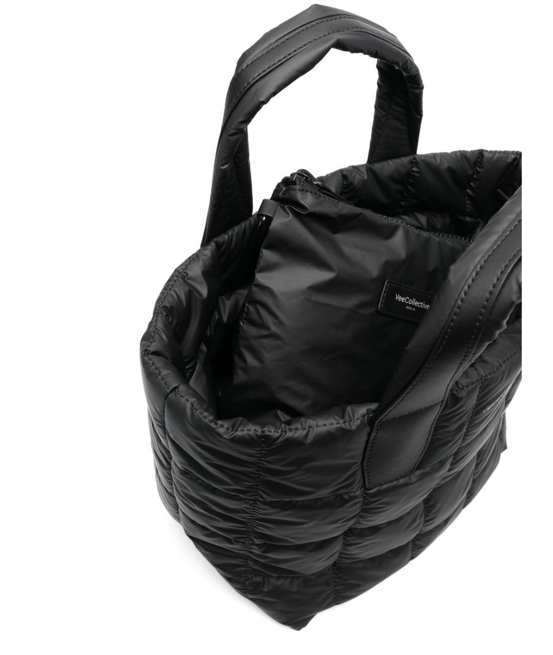 VEECOLLECTIVE Черная тканевая сумка тоут, фото 3