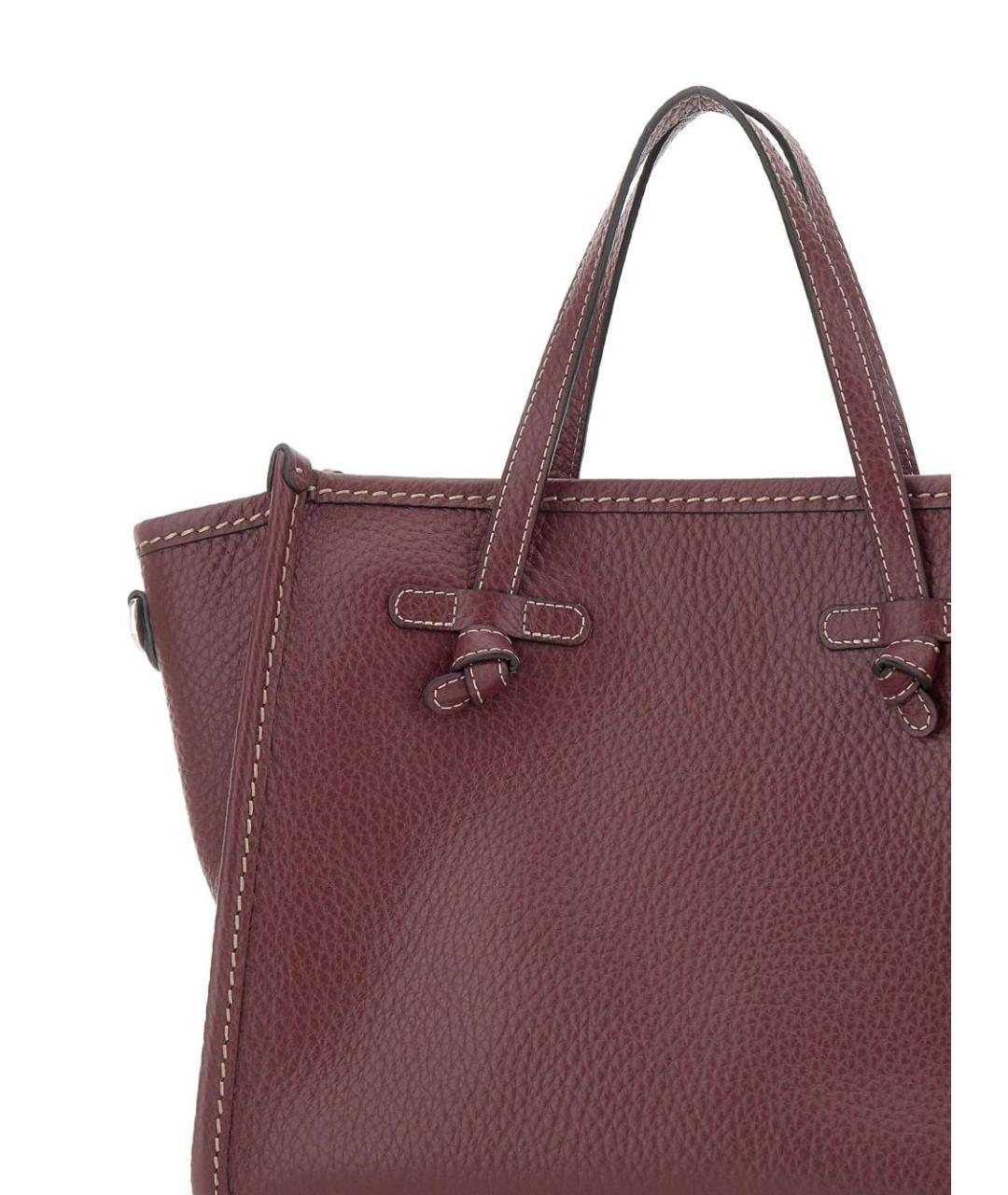 Gianni Chiarini Бордовая кожаная сумка тоут, фото 4