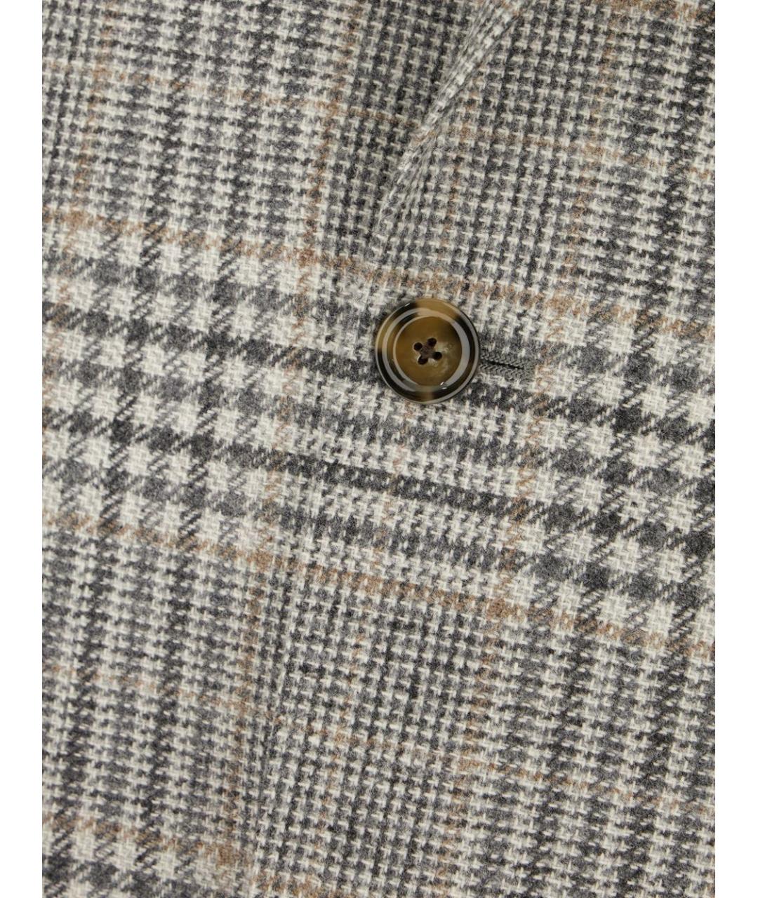 LARDINI Серый шерстяной пиджак, фото 2