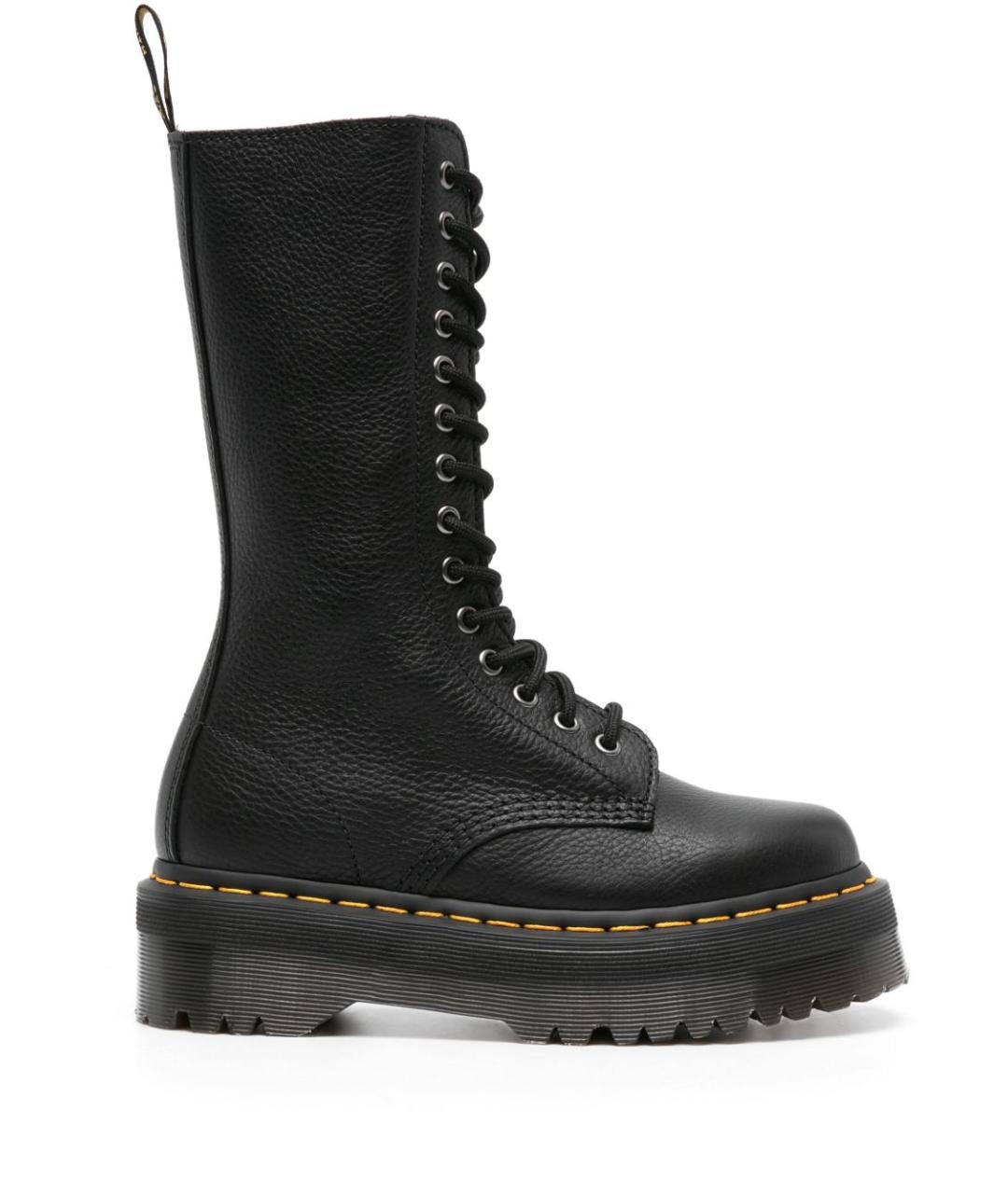 DR. MARTENS Черные кожаные ботинки, фото 1