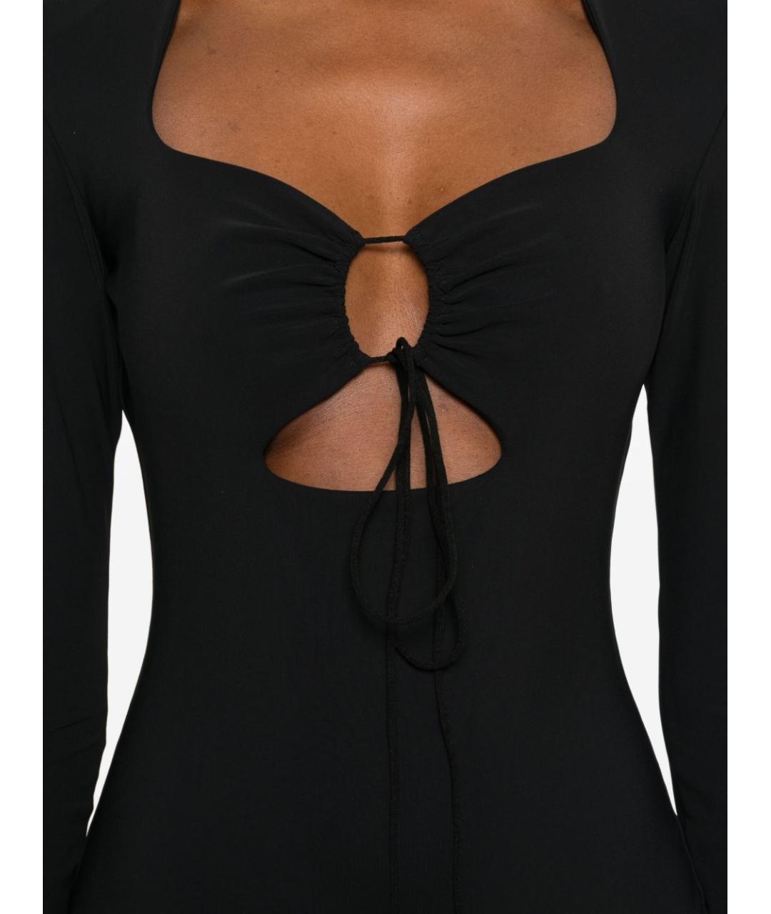 AMAZUIN Черное полиамидовое платье, фото 3