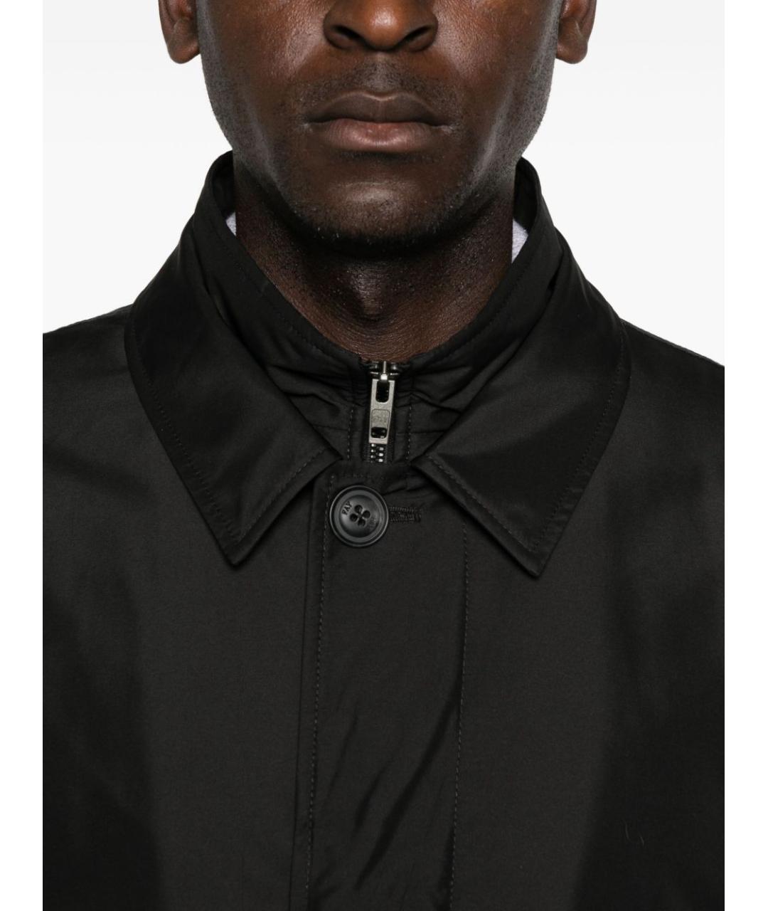 FAY Черное полиэстеровое пальто, фото 3