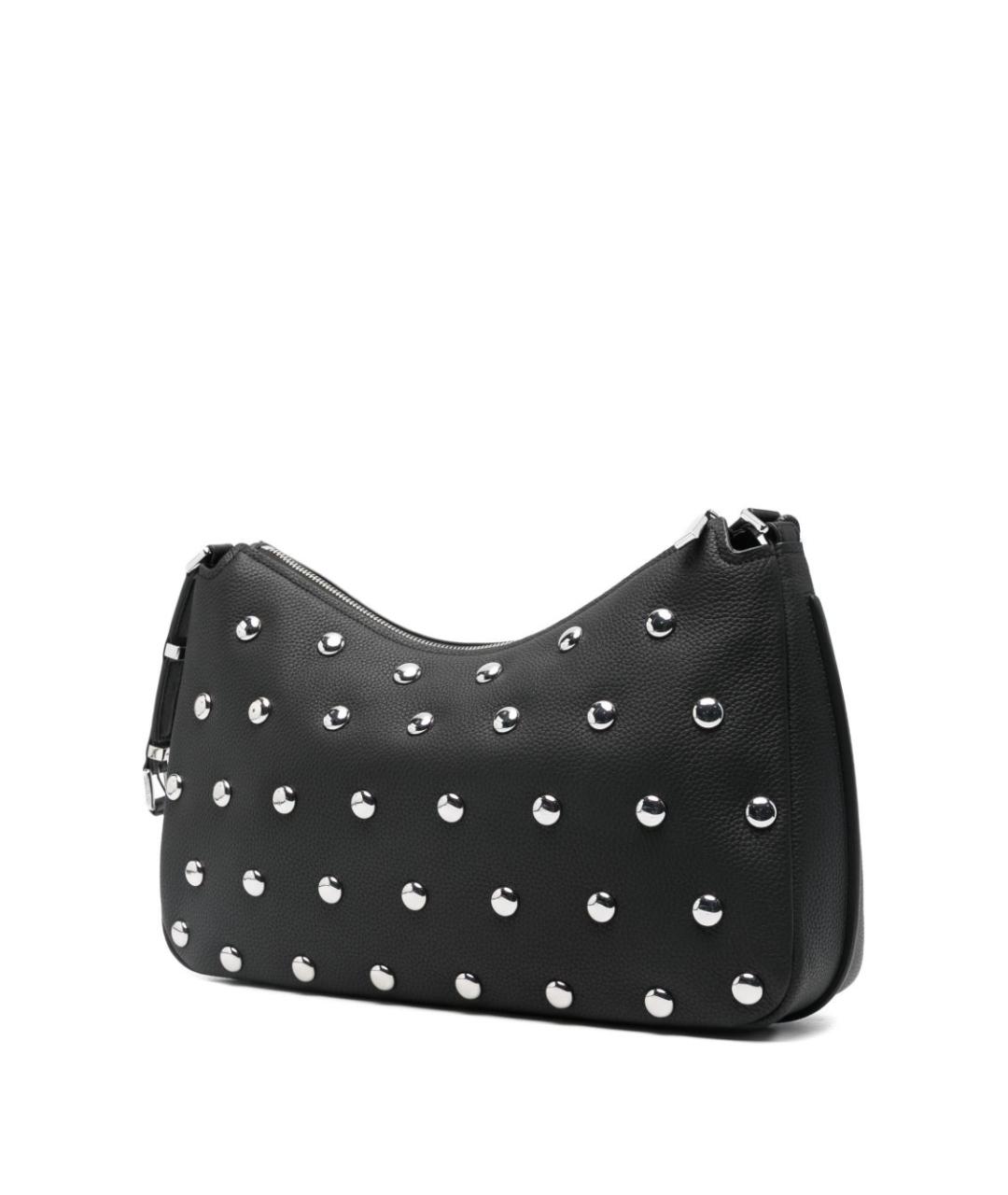 MICHAEL KORS Черная кожаная сумка через плечо, фото 5