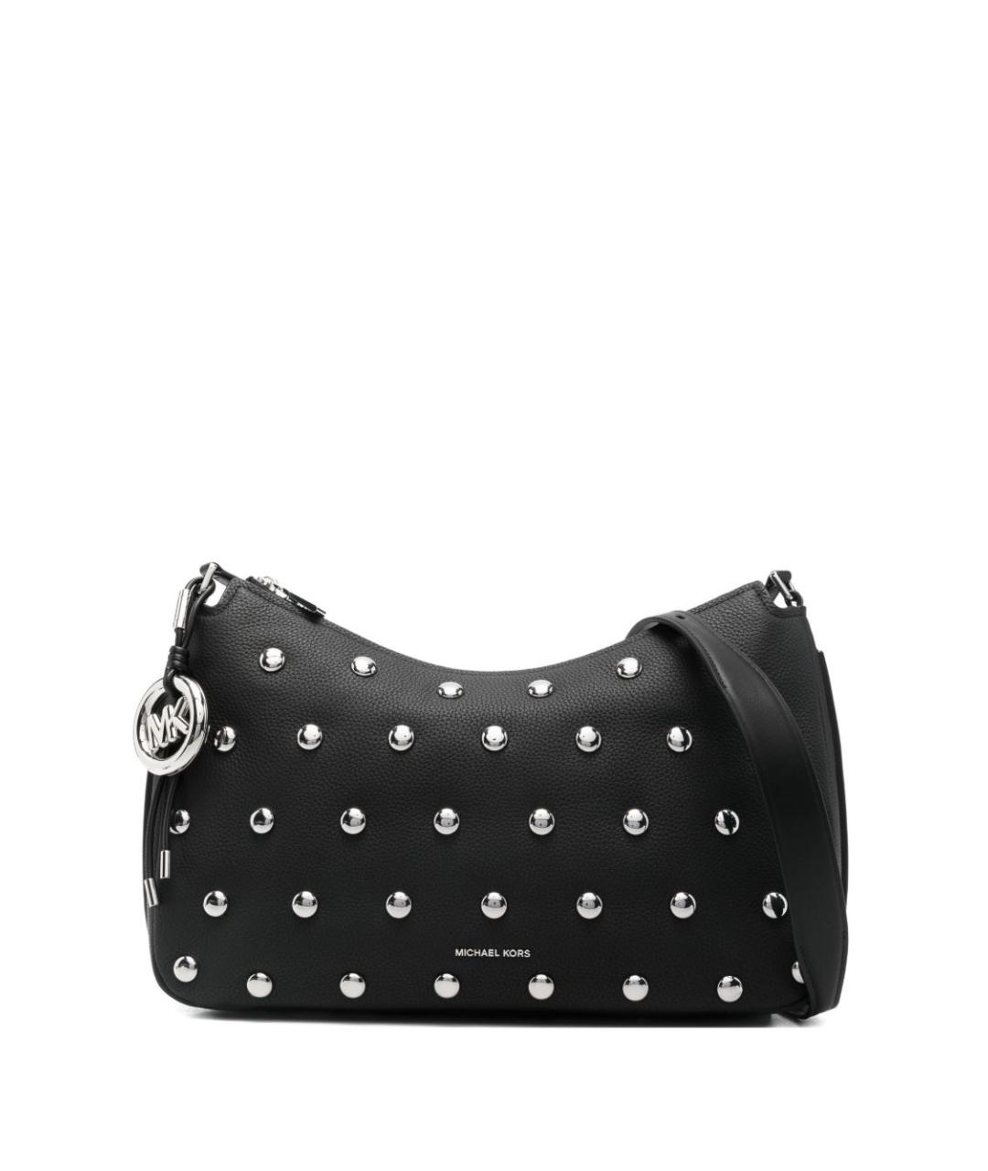 MICHAEL KORS Черная кожаная сумка через плечо, фото 1