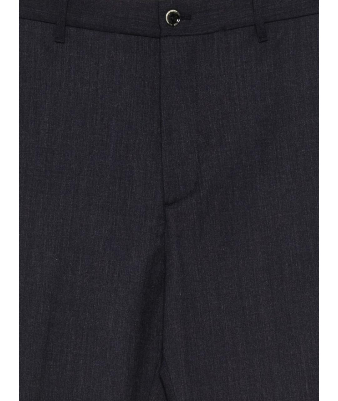 NINE IN THE MORNING Темно-синие шерстяные повседневные брюки, фото 2