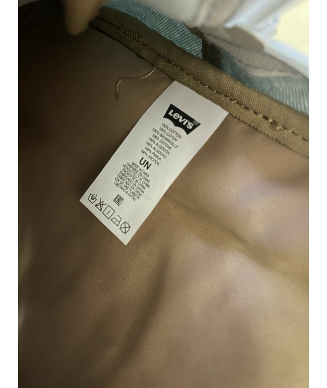 LEVI'S Голубой тканевый рюкзак, фото 4