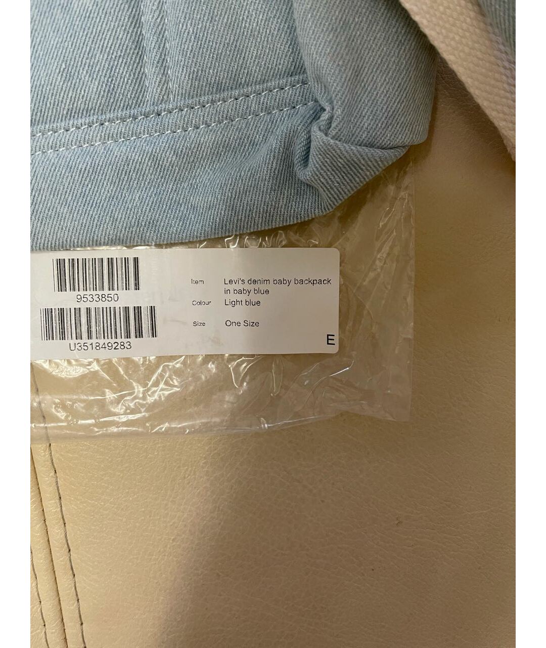 LEVI'S Голубой тканевый рюкзак, фото 3