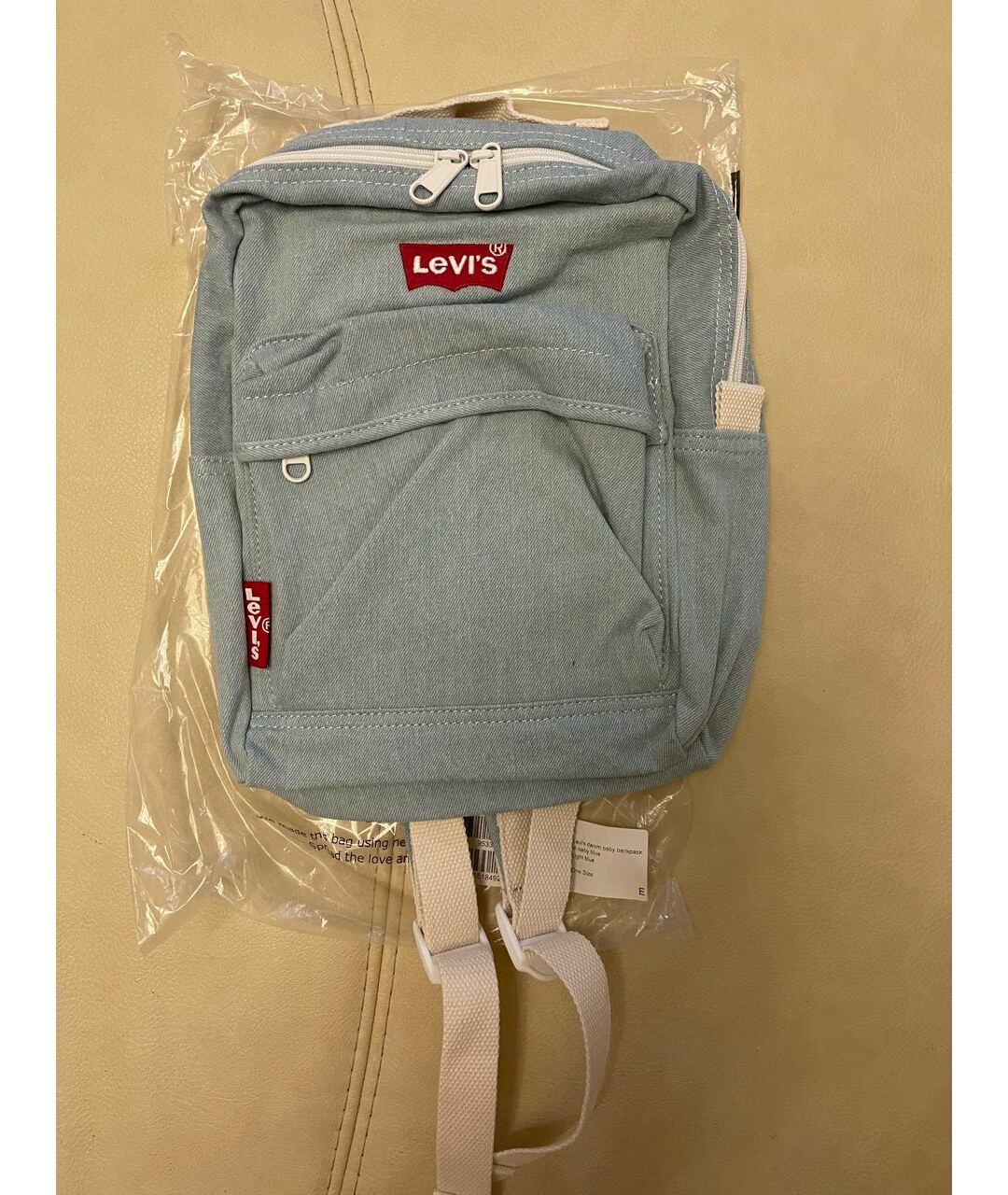 LEVI'S Голубой тканевый рюкзак, фото 7