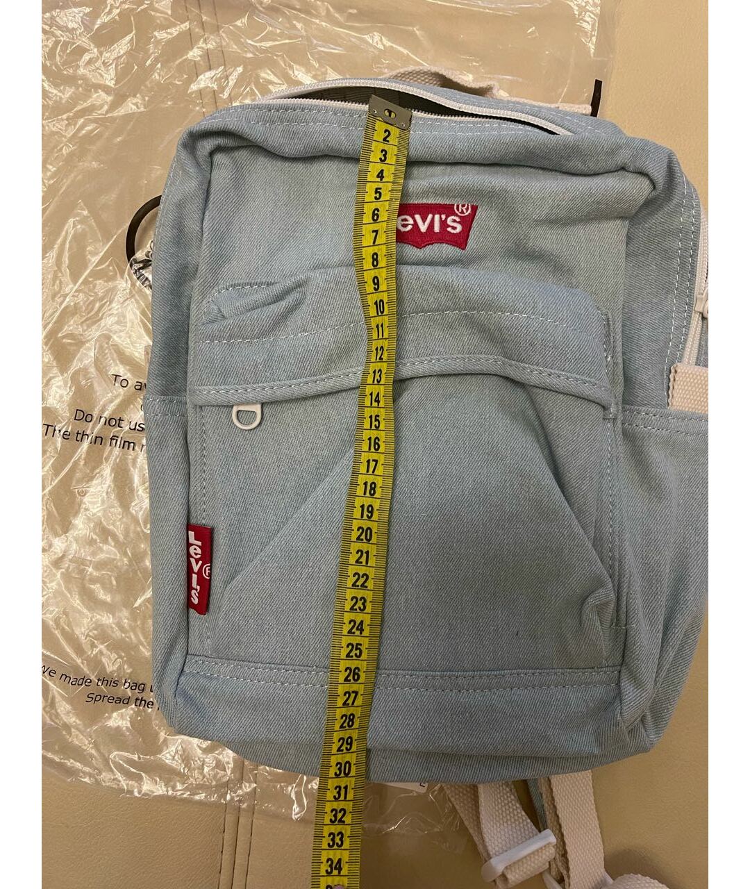 LEVI'S Голубой тканевый рюкзак, фото 5