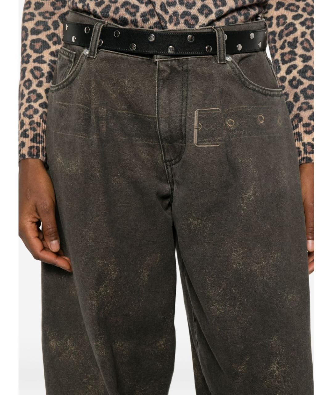 NINE IN THE MORNING Серые хлопковые прямые джинсы, фото 4