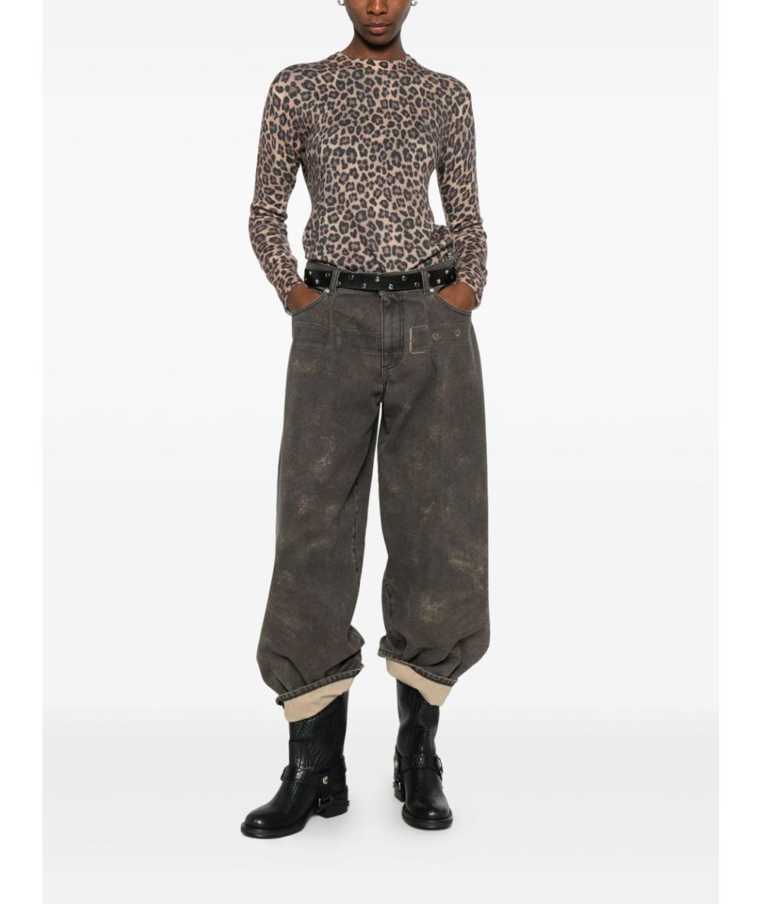 NINE IN THE MORNING Серые хлопковые прямые джинсы, фото 2