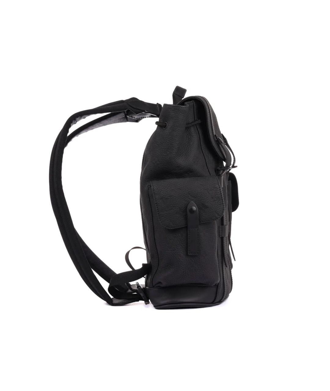 LOUIS VUITTON Черный кожаный рюкзак, фото 5