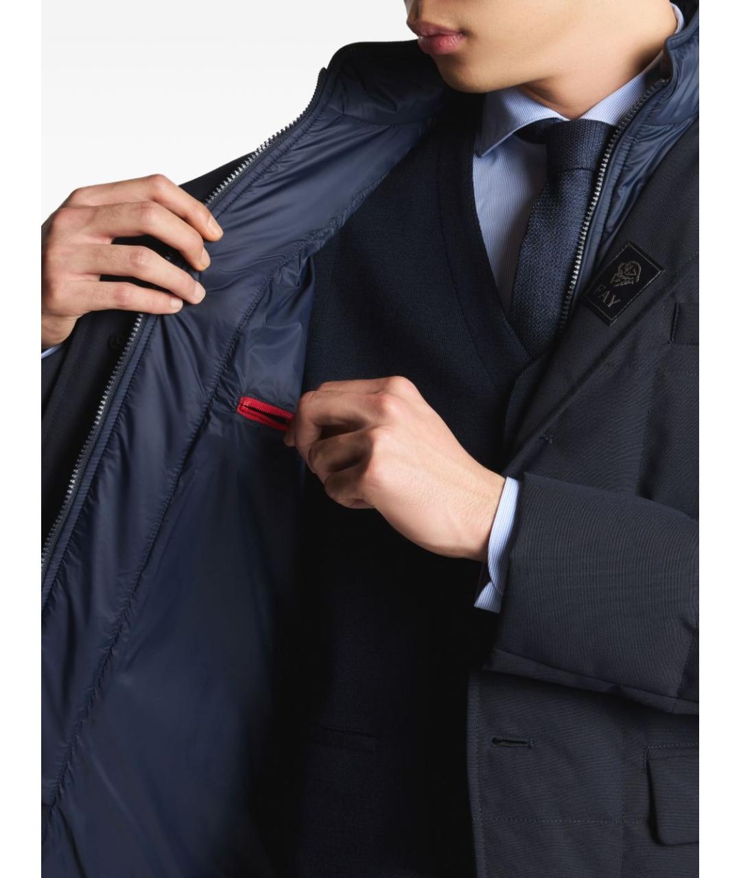 FAY Синяя полиэстеровая куртка, фото 5