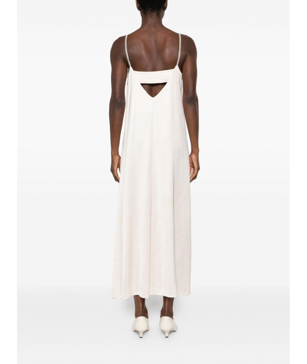 PESERICO Бежевое вискозное повседневное платье, фото 3