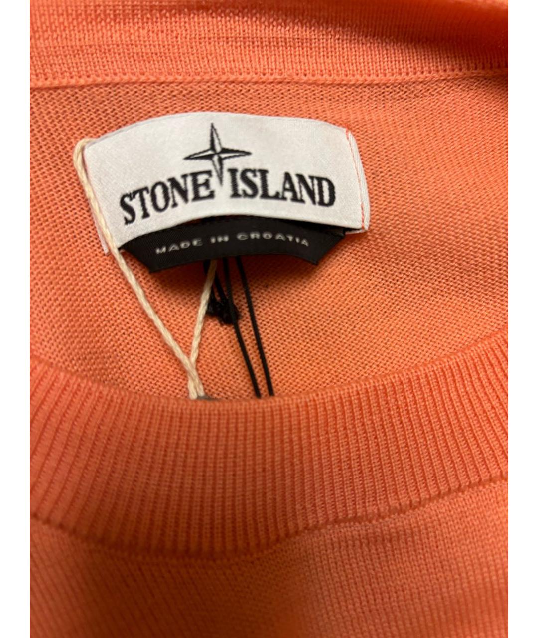 STONE ISLAND Коралловый шерстяной джемпер / свитер, фото 4