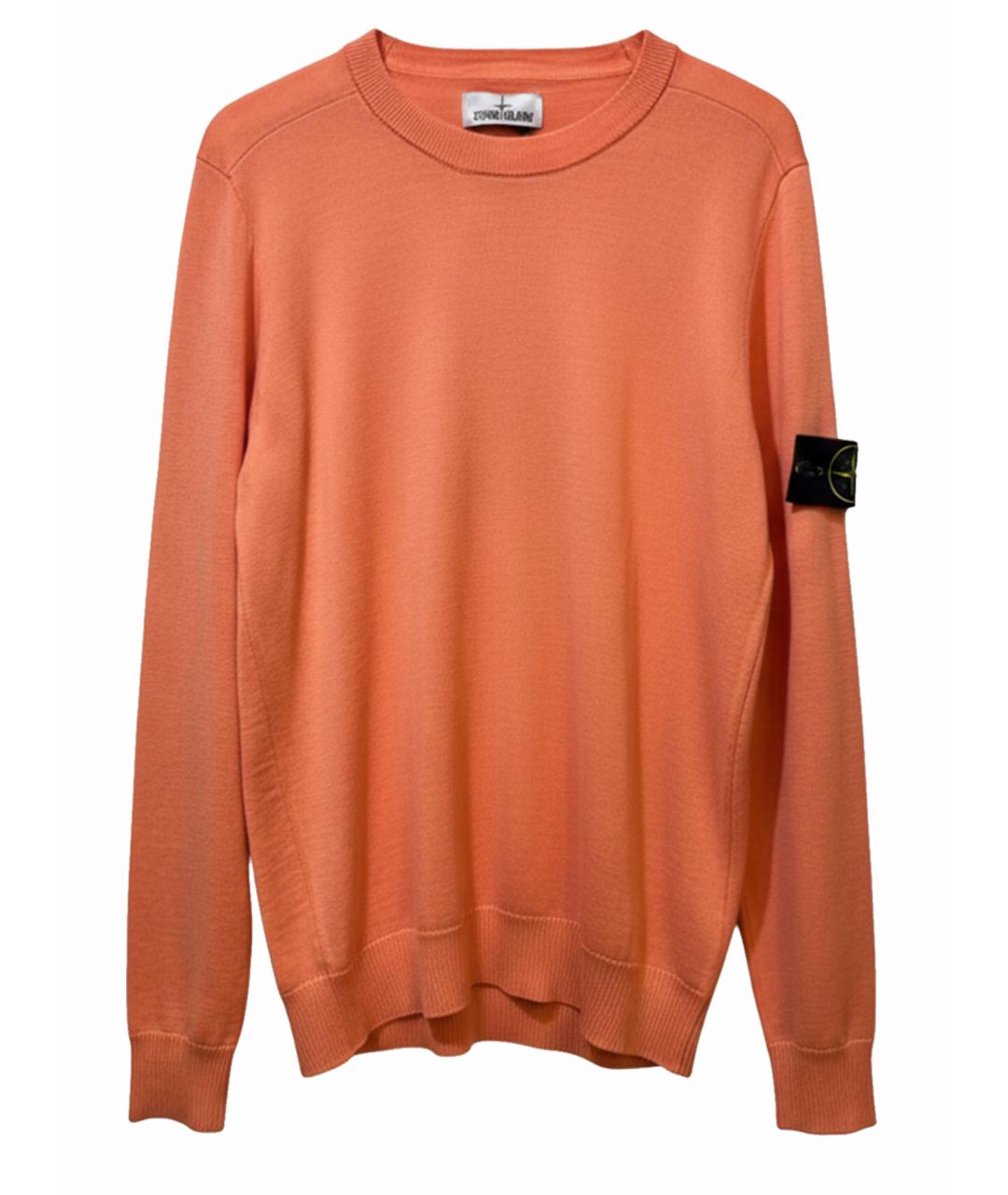 STONE ISLAND Коралловый шерстяной джемпер / свитер, фото 1