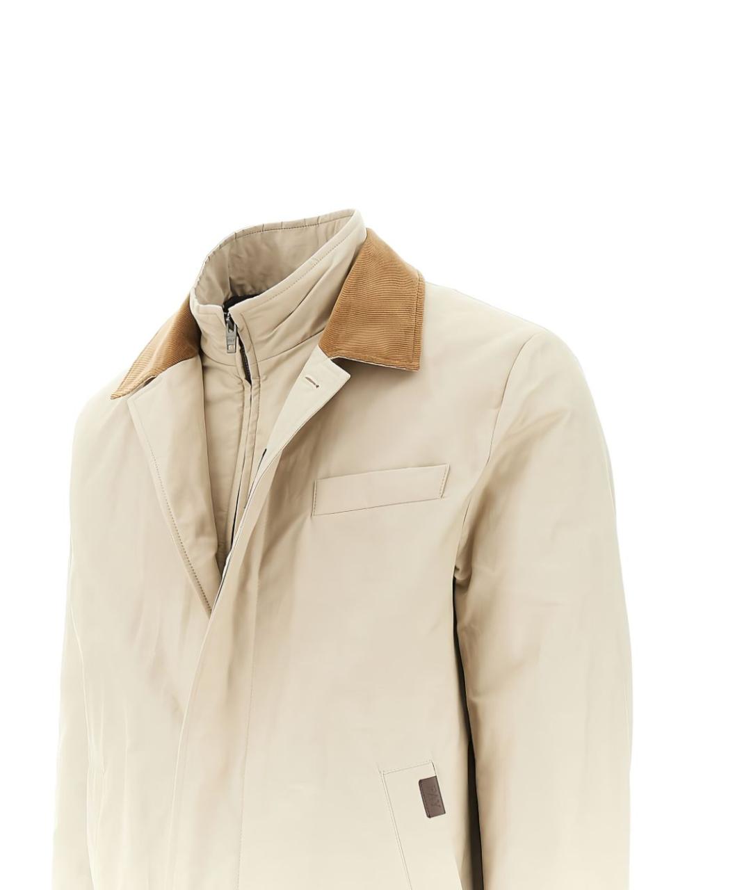 FAY Бежевая хлопковая куртка, фото 2