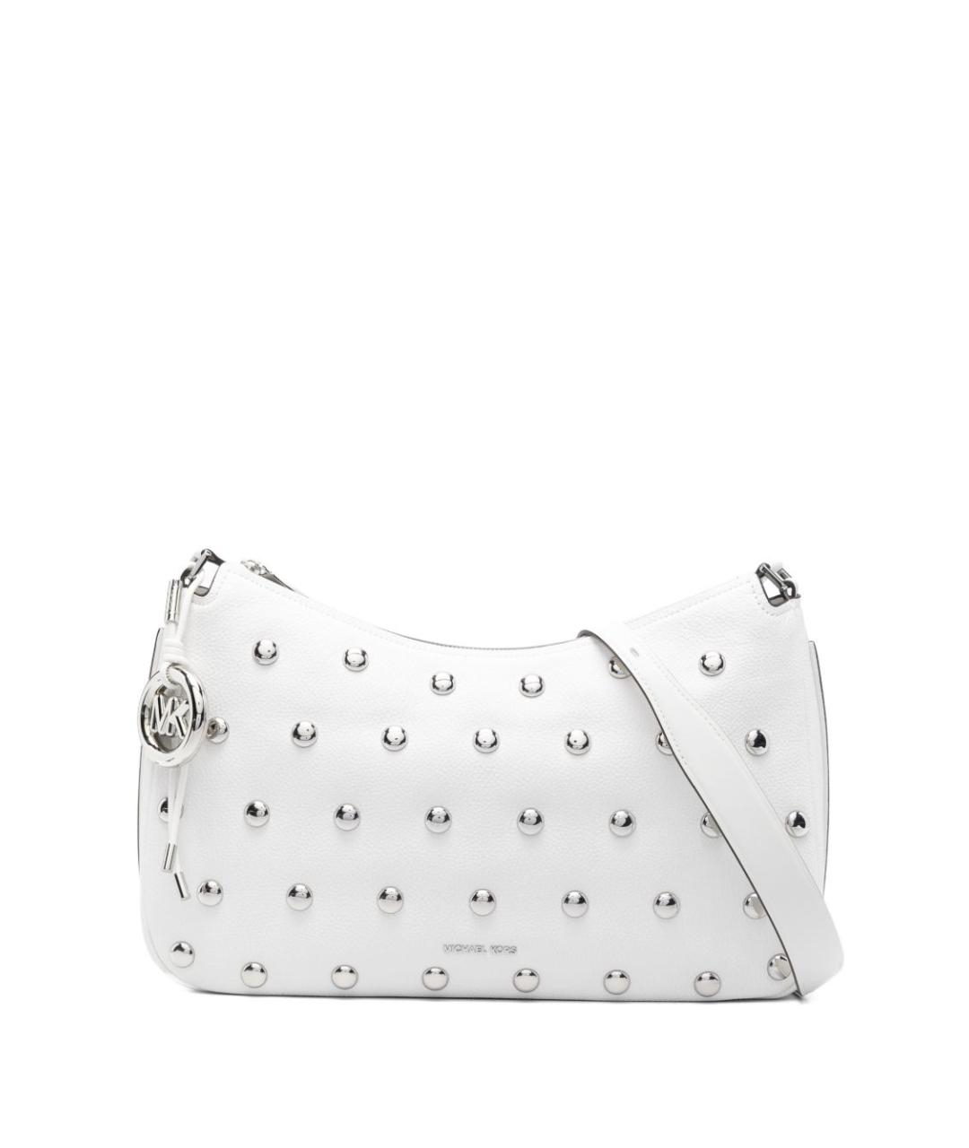 MICHAEL KORS Белая кожаная сумка через плечо, фото 1